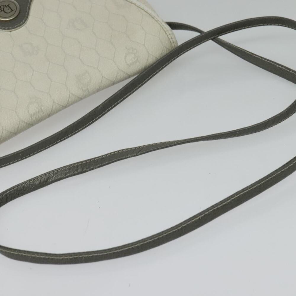 DIOR Honeycomb Canvas Shoulder Bag Pvc White Gold - Picture 7 of 12